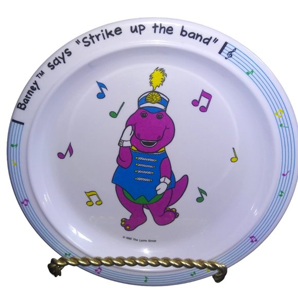 VTG Barney "strike up the band" Music Note  Selandia The Lyons Group 1992 Plate - Picture 1 of 4